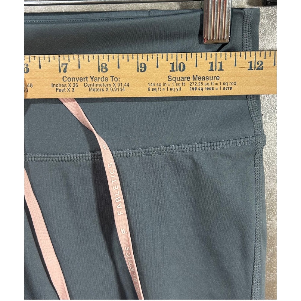 Fabletics Womens Small Gray‎ High Waisted Workout Leggings Drawstring Activewear - Picture 6 of 16